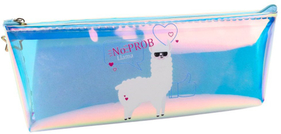 Kuti lapsash Lean, holografike me llamë, 21x6 cm, blu