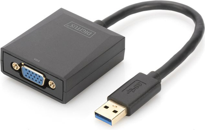 Adapter USB në VGA Digitus DA-70840, USB 3.0, Full HD, i zi