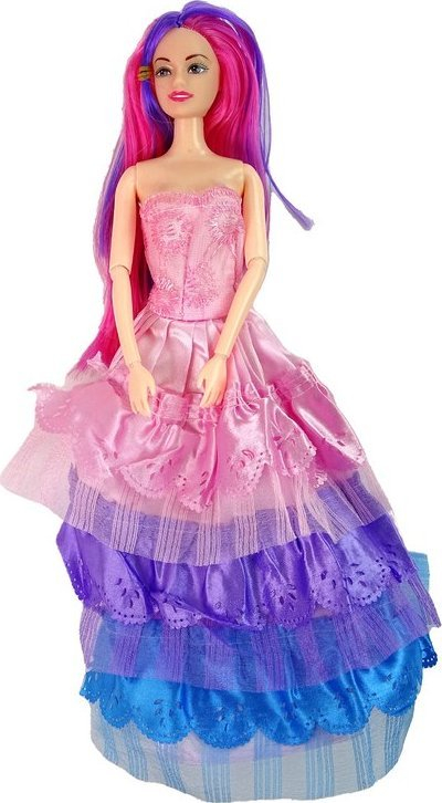 Kukull me kal LEAN Toys Princess, set lodrash, mbi 3 vjeç, shumëngjyrëshe
