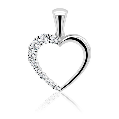 Pendant për qafore Brilio Silver, i argjendtë/transparent