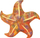 Jastëk lodër Lean Toys Starfish, 45 cm, i verdhë