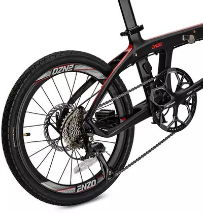 Biçikletë Beaster Carbon Frame BS127B, kornizë 20", ngarkesë 120 kg, e zezë