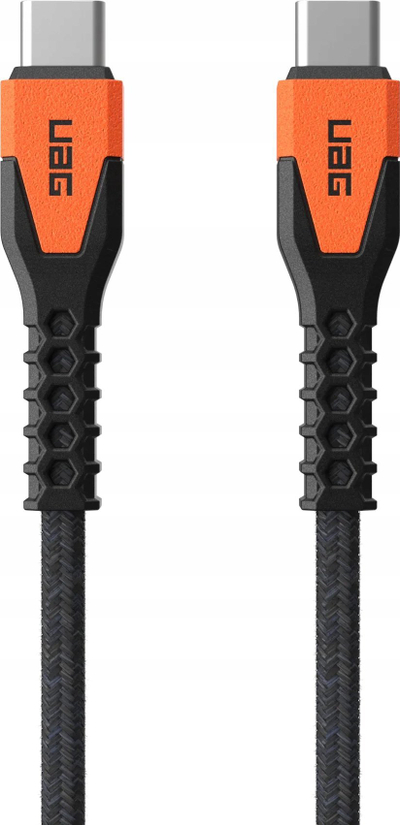 Kabllo USB C Urban Armor Gear Kevlar Core, USB C me USB C, 60W, e zezë