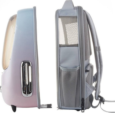 Ранец-транспортер за мачки PetKit Breezy2, со LED светло, активна вентилација, розов