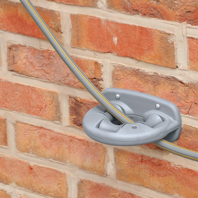 Bobinë muri për zorren e ujit Hozelock Compact, 15m 12.5mm, mban deri 30m, gri