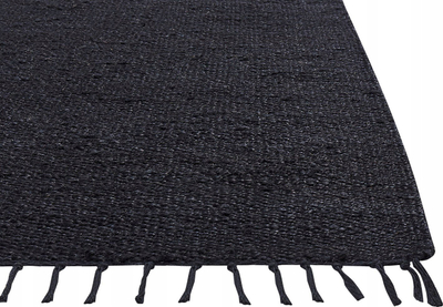 Qilim korridori jute Runner, 80 x 300 cm, drejtkëndësh, i zi