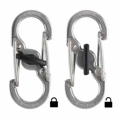 Varëse çelësash Nite Ize KeyRack Locker KLK-11-R3, 6 karabina MicroLock, çelik inox, ngjyrë argjendi