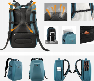 Çantë shpine K&amp;F Concept, për DSLR dhe drone, rezistente ndaj ujit, me mbulesë shiu, e zezë