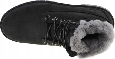 Çizme fëmijësh Timberland Premium 6 IN WP Shearling Boot Jr, lëkurë nubuck, të izoluar, të zeza