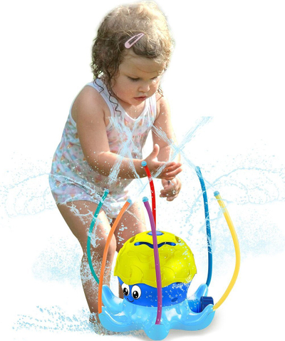 Водена играчка Jamara Mc Fizz Water Sprinkler Octopus, во форма на октопод, повеќебојна