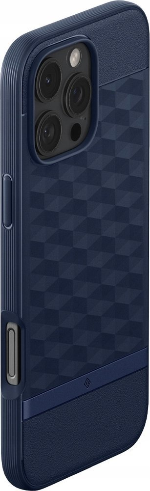 Kuti mbrojtëse Spigen Caseology Parallax MagSafe, për iPhone 16 Pro, blu e errët