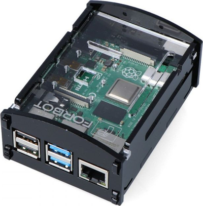 Кутија PLEXIGLAS Forbot Raspberry Pi 4B, 90 x 65 x 40mm, црна транспарентна