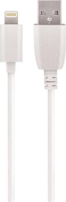 Karikues rrjeti Maxlife 1A me kabllo Lightning, 1 port USB, i bardhë