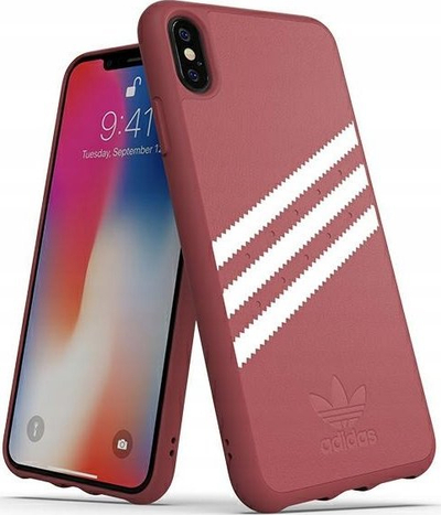 Kllapë telefoni Adidas Molded Case PU Suede, për iPhone XS Max, material suede, e kuqe