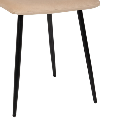 Karrige ngrënieje Latrell 43x54x88Hcm (HM8587.05), zezë