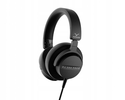 Професионални слушалки Beyerdynamic DJ 300 PRO X, 2 во 1, со заменлив кабел, црни