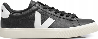 Atlete Veja Campo Chromefree Leather për burra, lëkurë, të zeza me të bardha