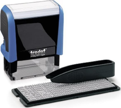 Stampë vetëngjyrosëse Trodat Printy 4911 DIY, trup blu, bojë e zezë