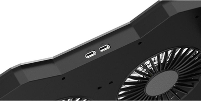 Stendë ftohëse për laptop Yenkee YSN 310, deri në 15.6\", 2 ventilatorë, RGB, e zezë