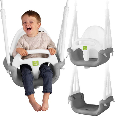 Lëkundëse kopshti Garden Home Modular Bucket Swing, 3n1, deri 30 kg, gri e bardhë