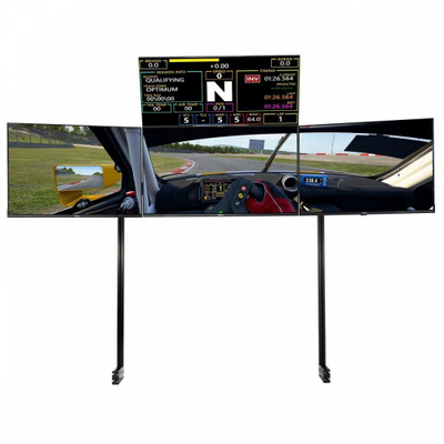 Stendë për monitorë Next Level Racing Elite Freestanding Quad, për 4 monitorë 21"-43", alumini, e zezë