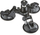 Mbajtëse me vakum Mantona Suction Cup Mount 3-leg Size L, për GoPro dhe action cam, alumin i qëndrueshëm, e zezë