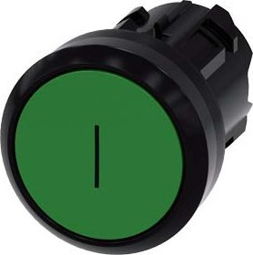 Buton shtypës Siemens 3SU1000-0AB40-0AC0, 22mm, plastik, jeshil