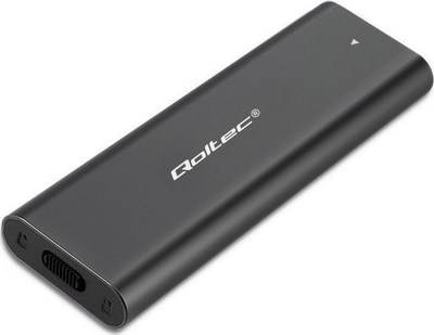 Kuti eksternale SSD Qoltec 50311, M.2 SATA, USB Type C, e zezë