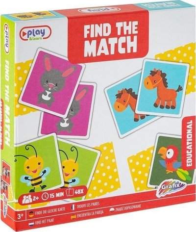 Lojë me letra Find The Match Junior, 48 letra, shumëngjyrëshe
