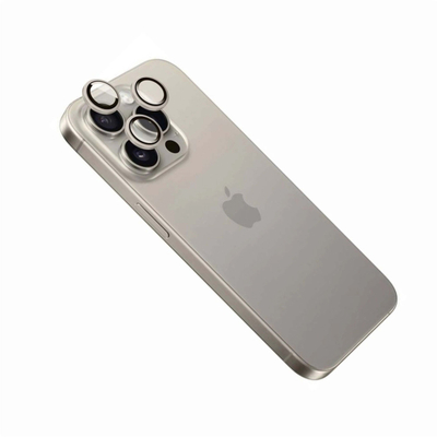 Xham mbrojtës kamere FIXED për Apple iPhone 15 Pro 15 Pro Max, natyral titanium