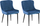 Set karrigesh ngrënieje SOLANO Velvet, 2 copë, kadife, blu e errët