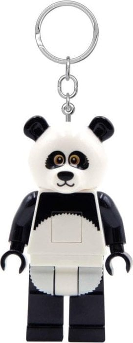 Varëse çelësash me dritë Lego Minifigures Panda Guy KE195H, 7.6cm, LED, shumëngjyrëshe