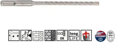Turjelë shpuese Bosch B2608833776, SDS +, 5.5 x 210 mm, e argjendtë