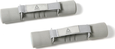 Hantel dore Reebok Softgrip, 1 kg, me rrip, gri