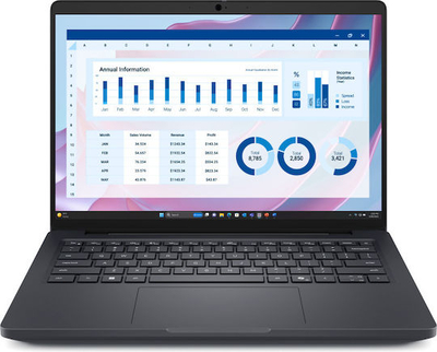 Laptop Dell MC14255, 14" QHD+, Ryzen AI PRO 9 HX 370, 32GB RAM, gri