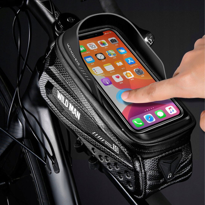 Çantë biçiklete Wildman ES10, 1.2L, për telefon 4-7", e zezë
