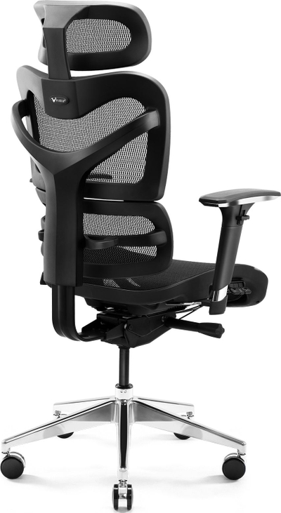 Karrige zyre Diablo Chairs V-Commander, ergonomike, rrjetë V-Mesh, e zezë