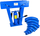 Përkulës gypash hidraulik Geko G02041, 16T, sete forma 12-75mm, blu