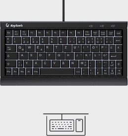 Tastierë Keysonic KSK-3011ELC, USB, ndriçim LED, gjermane QWERTZ, e zezë