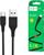 Kabllo USB Denmen D23T, USB A në USB C, 2 m, e zezë