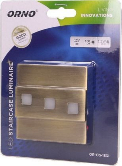 Ndriçues dekorativ Orno Lepus LED, 1.2 W, bronz