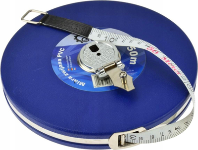 Metër matës GEKO PROFI, 50m, gjerësi shirit 13mm, PVC