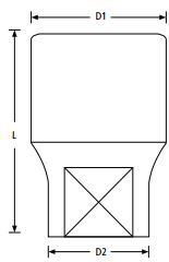 Çelës tubolar Stanley MaxiDrive, 1/2", 13 mm, argjendtë
