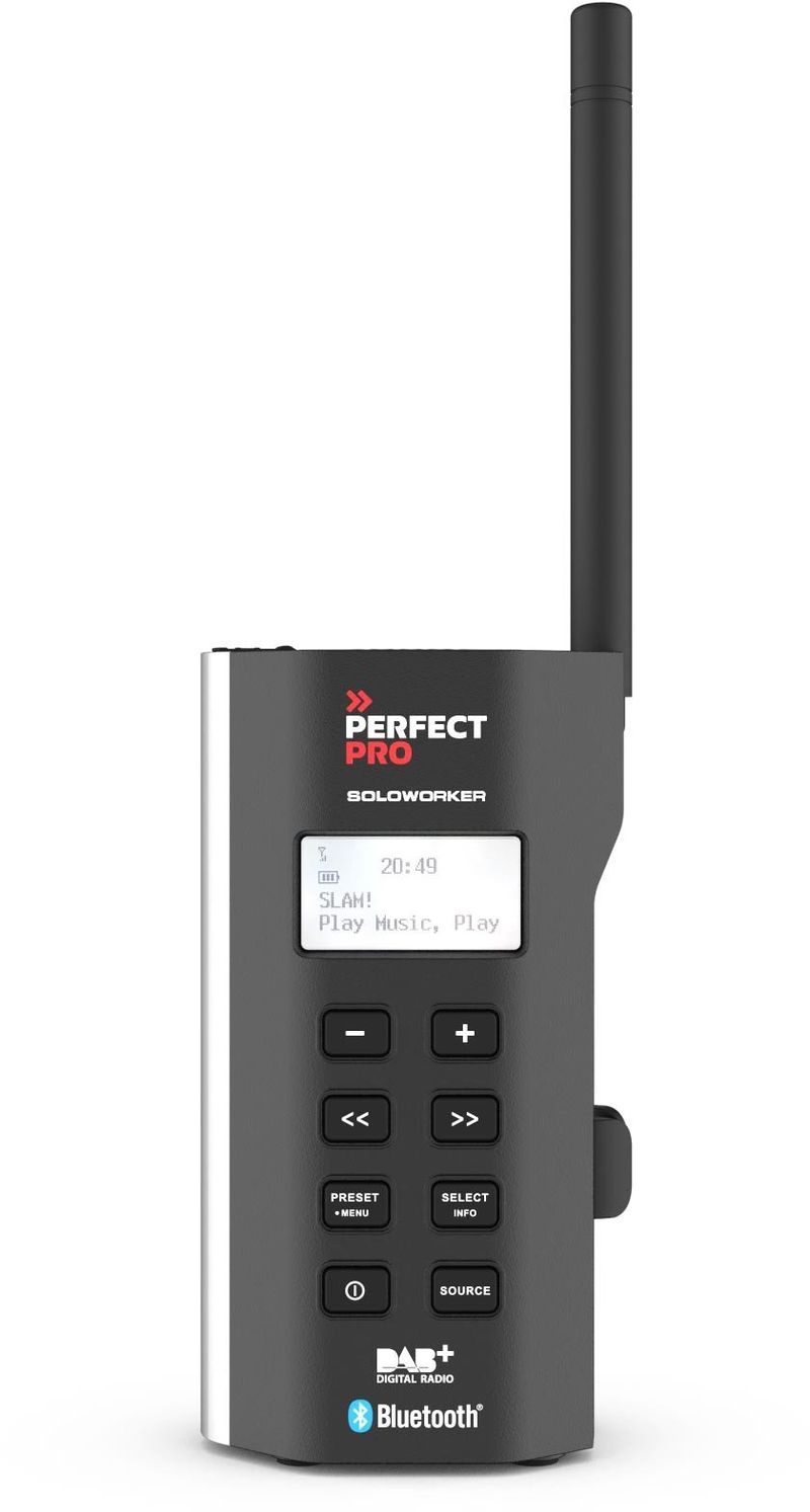 Radio kantieri PerfectPro SOLOWORKER, DAB+, FM, Bluetooth, e zezë