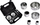 Set sharra rrethore tungsten Geko, 22-73mm, 9 copë, argjendtë