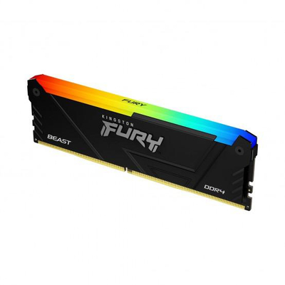 Memorie RAM Kingston Fury Beast RGB, DDR4, 16GB, 3200MHz, e zezë