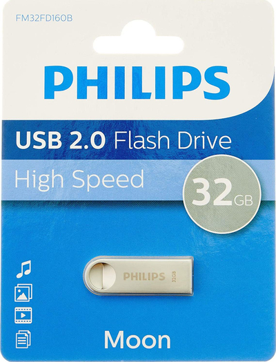 USB Philips Moon Edition FM32FD160B/00, 32GB, USB 2.0, argjendtë