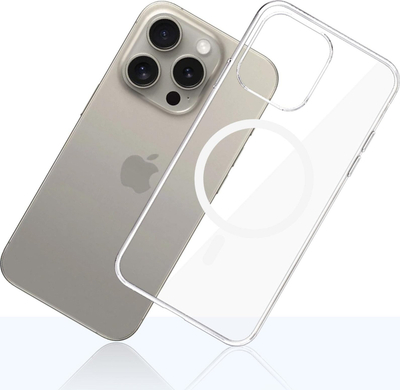 Mbajtëse telefoni 3MK Clear MagCase, për iPhone 13 Pro Max, transparente, e përputhshme me MagSafe