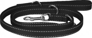 Litar qeni Chaba Reflective Adjustable, 2.6m, reflektues, i zi
