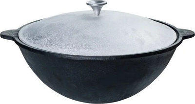 Tenkxhere kazan uzbek, 3.6L, trup i thellë, e zezë